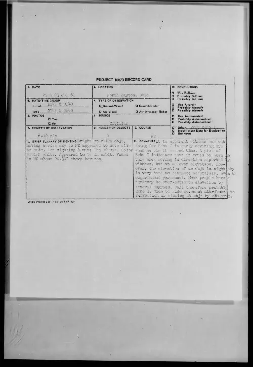 First page of 1961.07 - 8293911 - North Dayton, Ohio