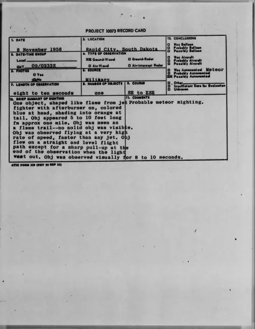 First page of 1956.11 - 7073260 - Rapid City, South Dakota