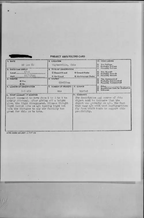 First page of 1960.12 - 8604795 - Waynesville, Ohio