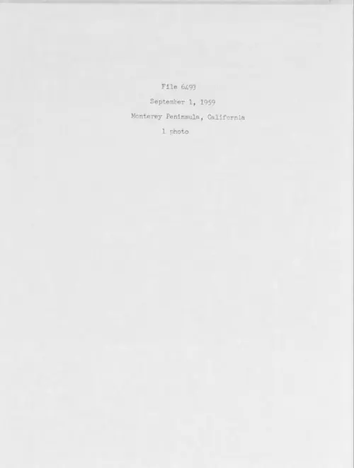 First page of 1959.09 - 6975529 - Monterey Peninsula, California (#6493)
