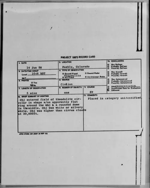First page of 1958.06 - 8847444 - Pueblo, Colorado