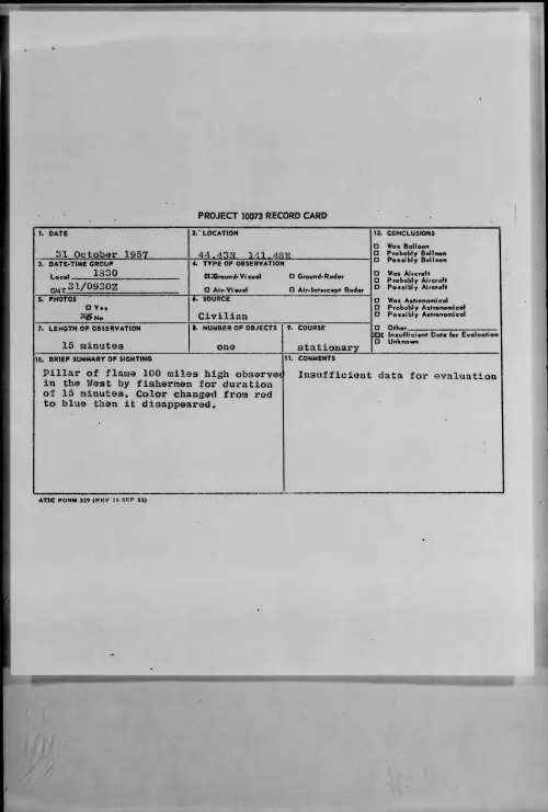 First page of 1957.10 - 7228474 - 44.43N 141.48E