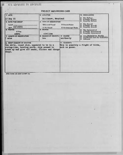 First page of 1955.09 - 7339344 - Baltimore, Maryland