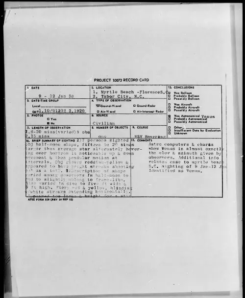First page of 1958.01 - 6972938 - Myrtle Beach -Florence S.C