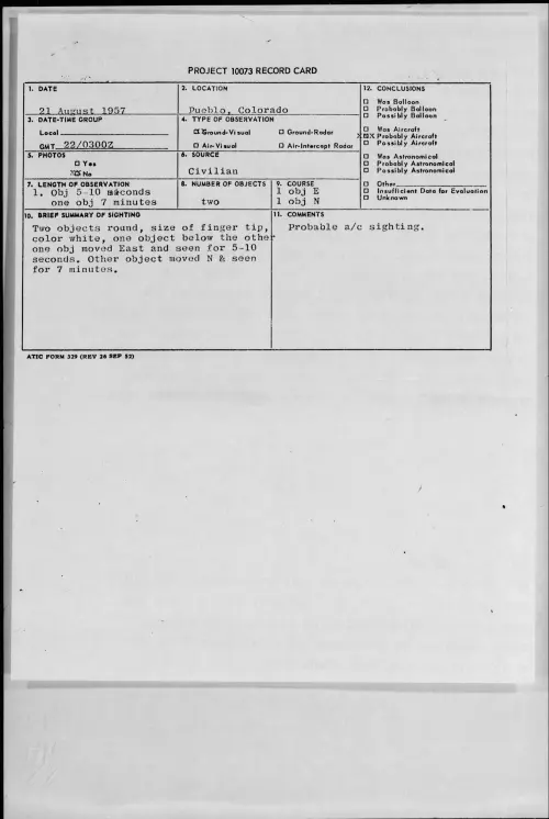 First page of 1957.08 - 6968868 - Pueblo, Colorado