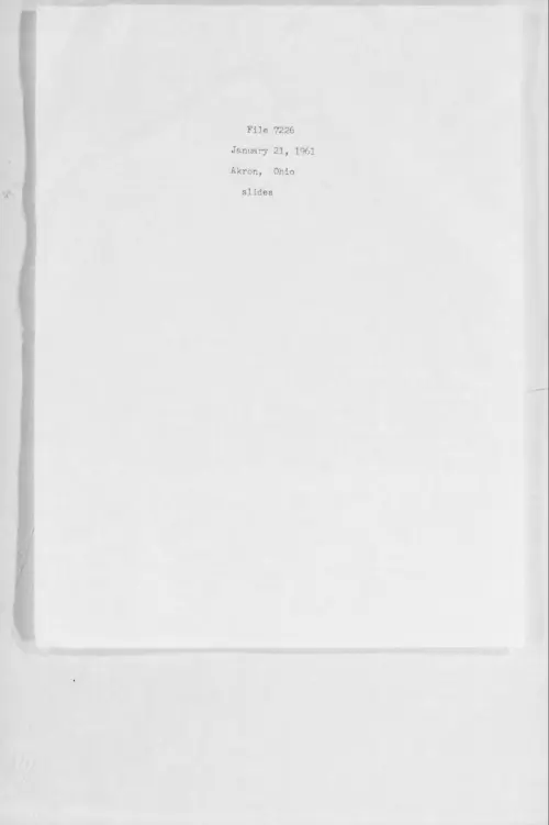 First page of 1961.01 - 6976782 - Akron, Ohio (#7226)