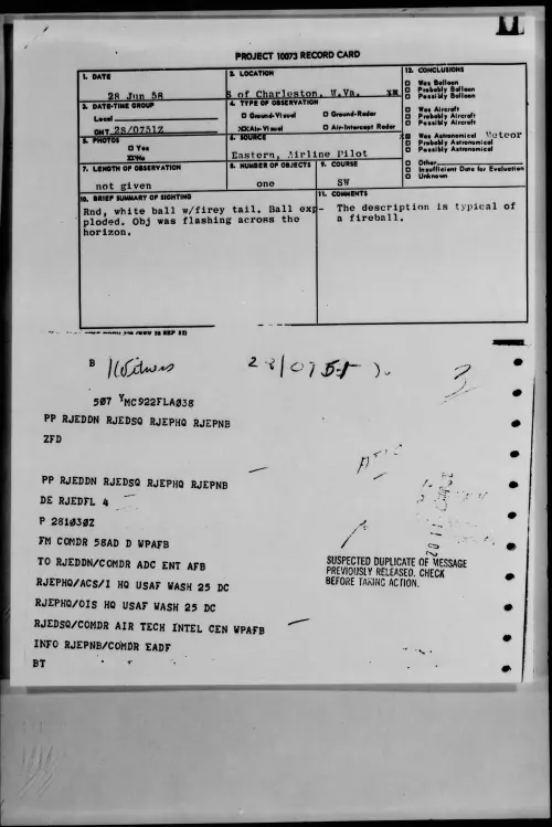 First page of 1958.06 - 8849481 - S Of Charleston, W. Va