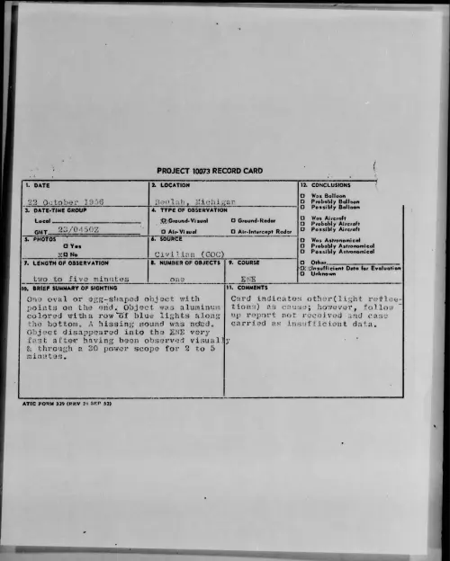 First page of 1956.10 - 7072593 - Beulah, Michigan