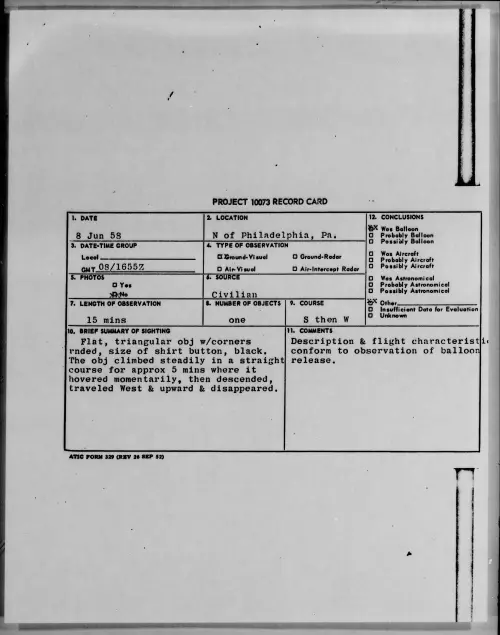 First page of 1958.06 - 8847086 - N Of Philadelphia, Pa
