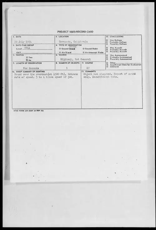 First page of 1954.07 - 8715070 - Coronado, California