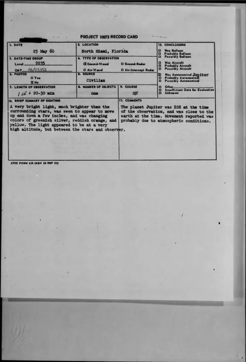 First page of 1960.05 - 7812701 - North Miami, Florida