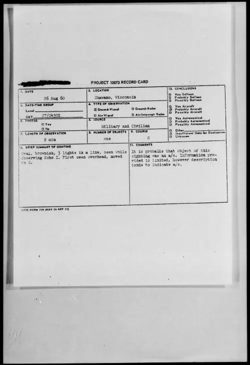First page of 1960.08 - 7822583 - Shawano, Wisconsin