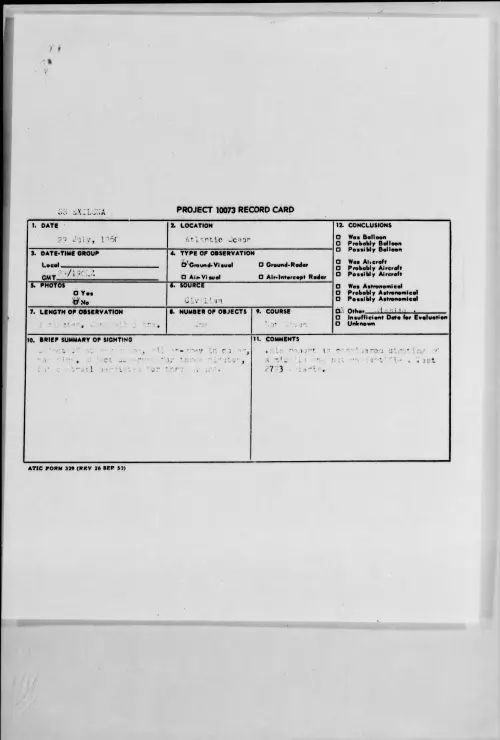 First page of 1960.07 - 7819093 - Atlantic Ocean