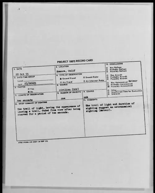 First page of 1955.10 - 7339741 - Sonora, Calif
