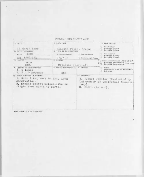 First page of 1955.03 - 6970882 - Klamath Falls, Oregon