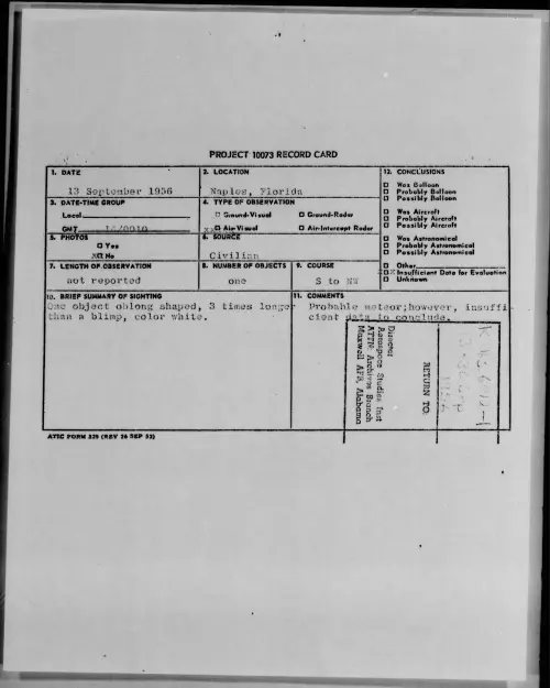 First page of 1956.09 - 7070887 - Naples, Florida
