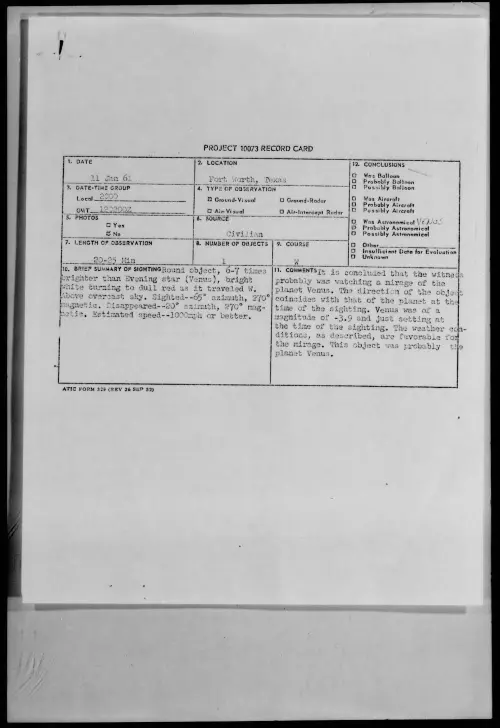 First page of 1961.01 - 8620390 - Fort Worth, Texas