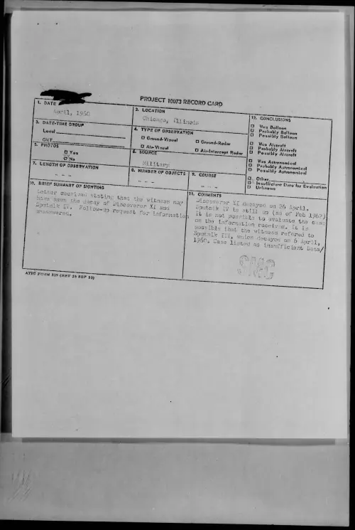 First page of 1960.04 - 7811518 - Chicago, Illinois
