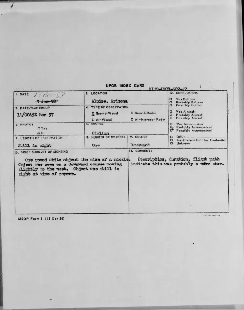 First page of 1957.11 - 6782935 - Alpine Arizona