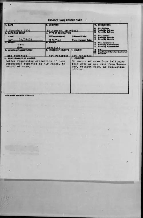 First page of 1957.11 - 6780622 - Baltimore, Maryland