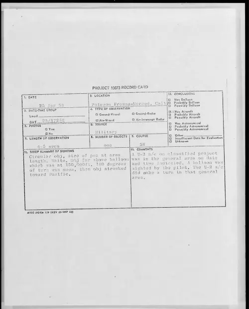 First page of 1958.04 - 6968804 - Between Fresno-Merced, Calif
