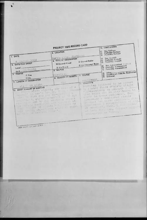 First page of 1956.08 - 6788853 - Northville, Michigan