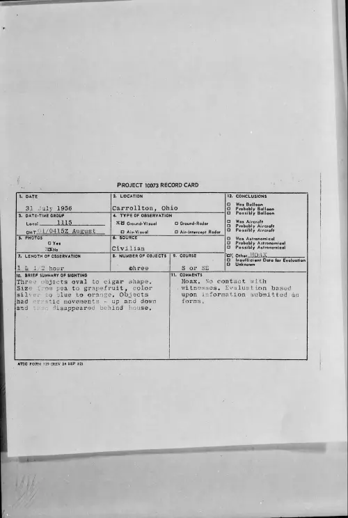 First page of 1956.07 - 6787893 - Carrollton, Ohio