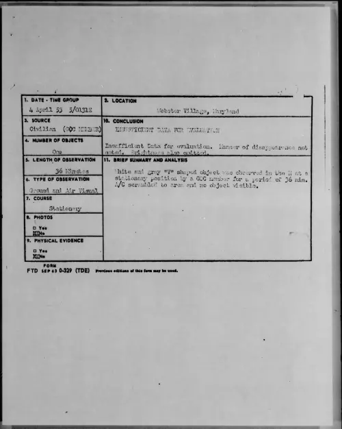 First page of 1953.04 - 6384535 - Webster Village, Maryland