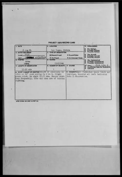First page of 1961.08 - 8298200 - Las Vegas, Nevada