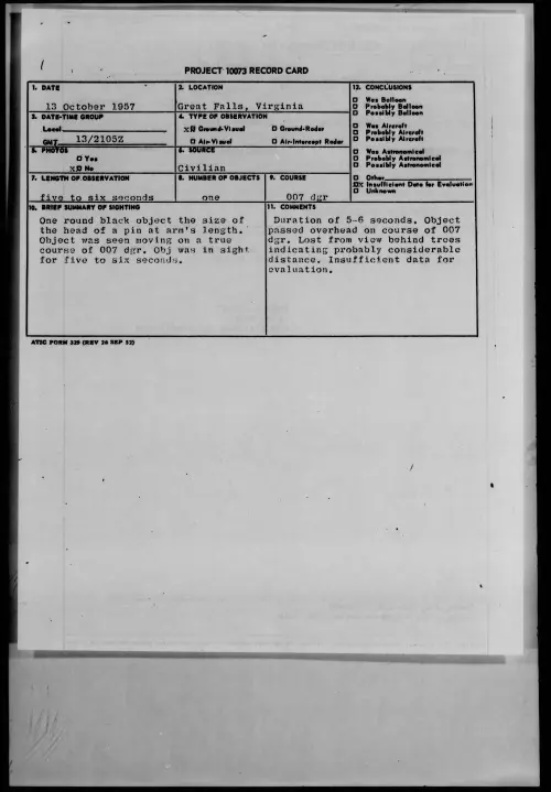 First page of 1957.10 - 6972132 - Great Falls, Virginia