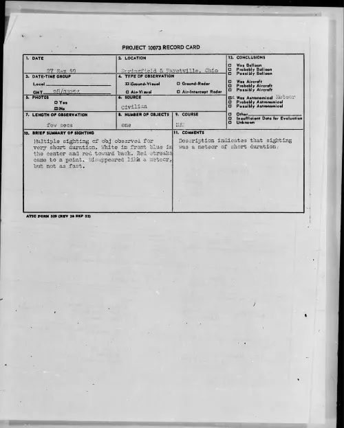 First page of 1959.09 - 6957999 - Springfield & Fayetville, Ohio