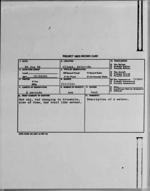 First page of 1958.06 - 8849557 - Climax, Colorado