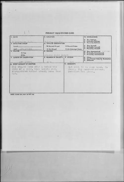 First page of 1958.12 - 7203290 - Wales, Alaska