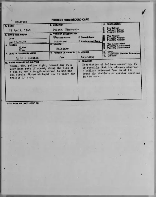 First page of 1960.04 - 7812218 - Duluth, Minnesota
