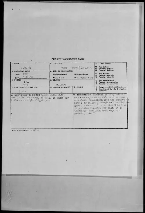 First page of 1961.07 - 8295676 - 3525N 13927E (FAR EAST)