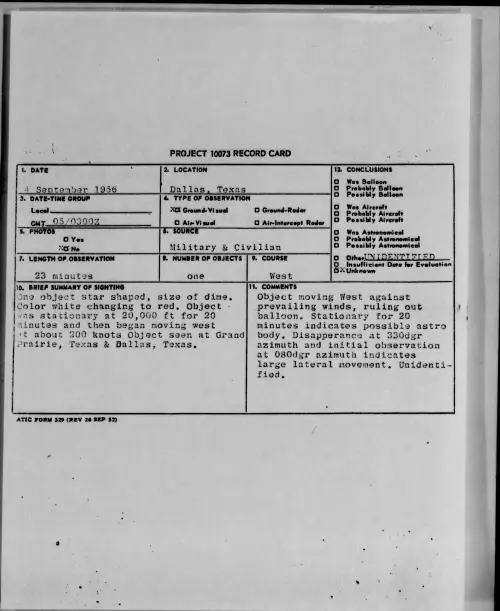 First page of 1956.09 - 7070630 - Dallas, Texas