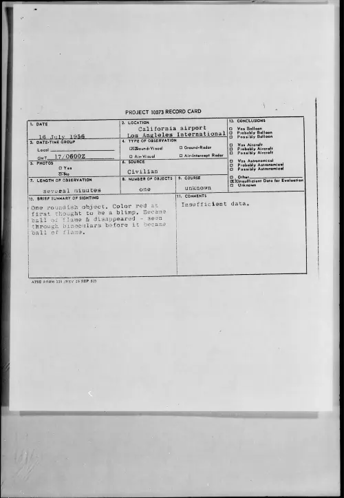 First page of 1956.07 - 6787011 - California airport Los Angeles International