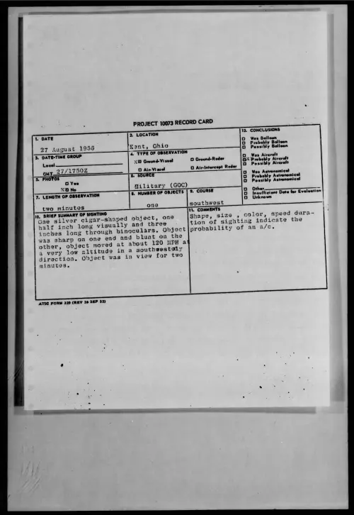 First page of 1956.08 - 7070186 - Kent, Ohio