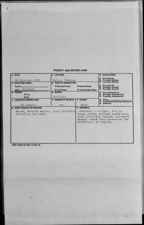 First page of 1957.10 - 7228407 - Baker, Florida