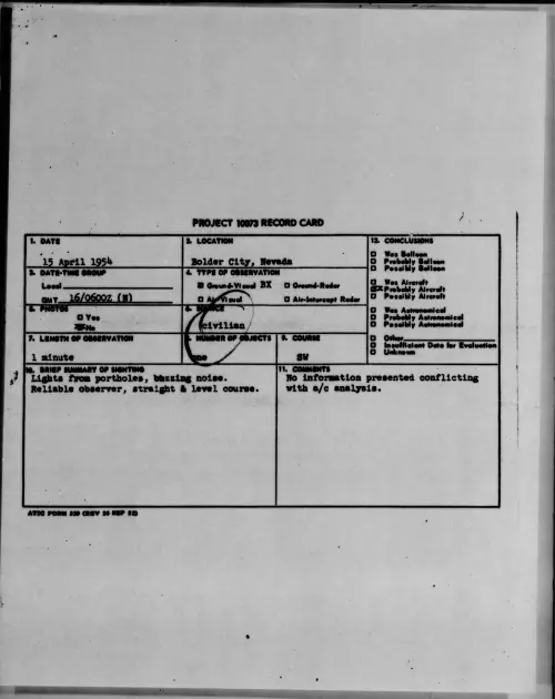 First page of 1954.04 - 6781169 - Bolder City, Nevada