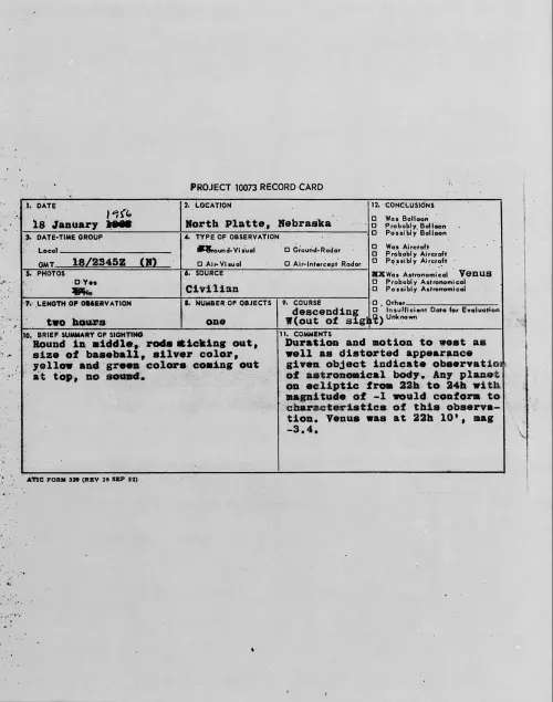 First page of 1956.01 - 7340304 - North Platte, Nebraska