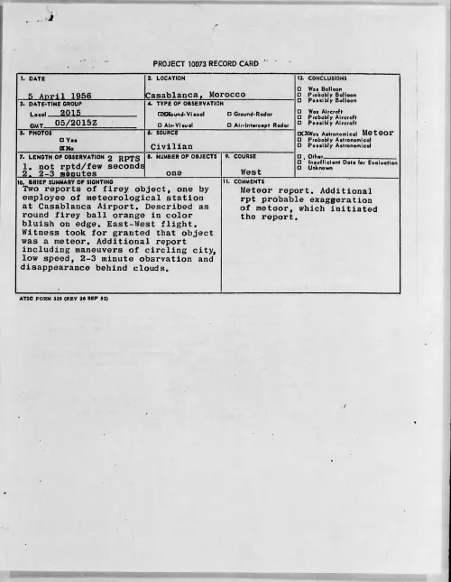 First page of 1956.04 - 6785512 - Casablanca, Morocco