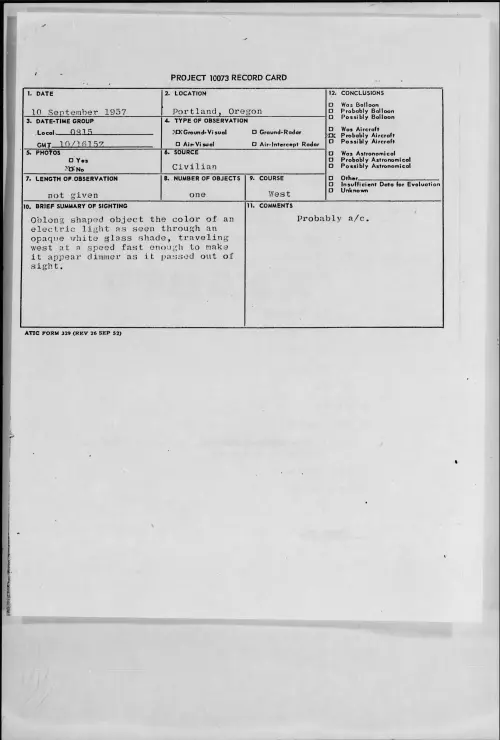First page of 1957.09 - 7228576 - Portland, Oregon