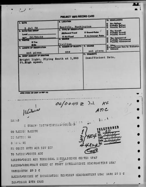 First page of 1958.07 - 8849935 - Seattle, Washington