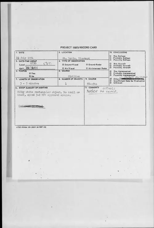 First page of 1954.07 - 8714869 - St. Louis, Missouri