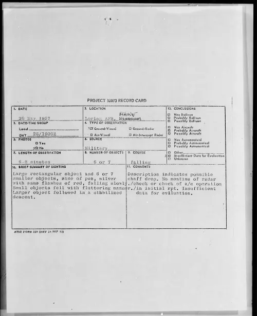 First page of 1957.05 - 6790155 - Loring AFB, MAINE