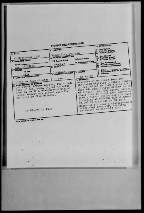 First page of 1956.09 - 7070816 - Rossville, Georgia