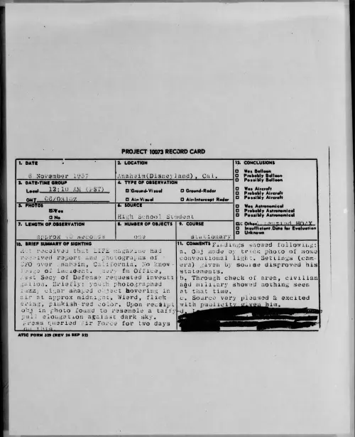 First page of 1957.11 - 6778864 - Anaheim (Disneyland), Cal