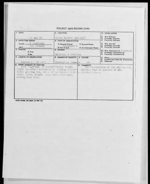 First page of 1959.07 - 8407325 - North Pacific (Hawaii)
