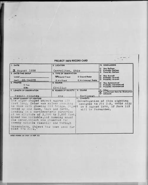 First page of 1956.08 - 6788337 - Carrollton, Ohio